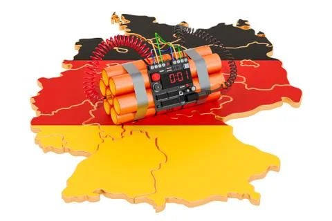 Terrorist Attacks in Germany concept. 3D rendering Stock Illustration