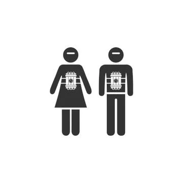 Terrorist icon flat Stock Illustration