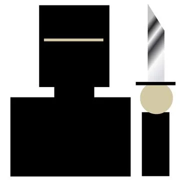 Terrorist man sign Stock Illustration