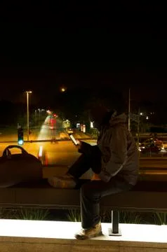 Terrorist at night Foto stock