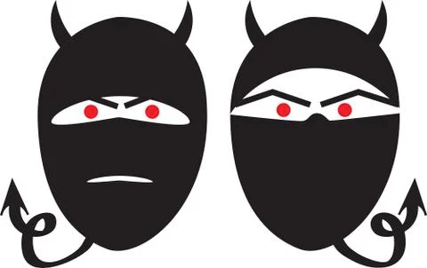 Terrorist portrait Illustrazione stock