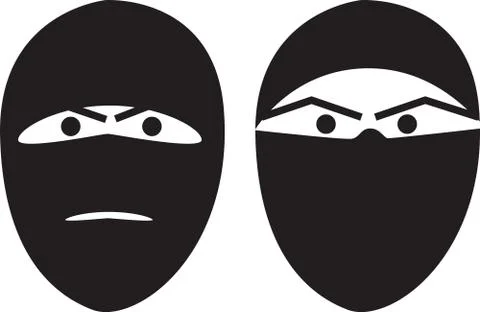 Terrorist portrait Illustrazione stock