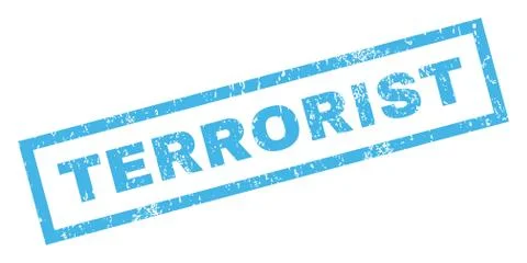 Terrorist Rubber Stamp Stock Illustration