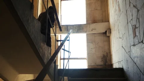 A terrorist with a weapon in the house Stockbeeldmateriaal 120093375