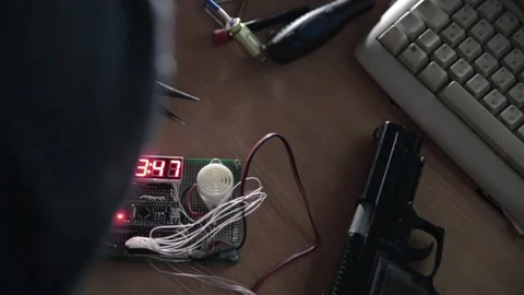 Terrosit is preparing to commit diversion Stock Footage 134935535