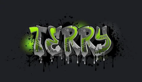 Terry Graffiti Name Design Stock-Illustration