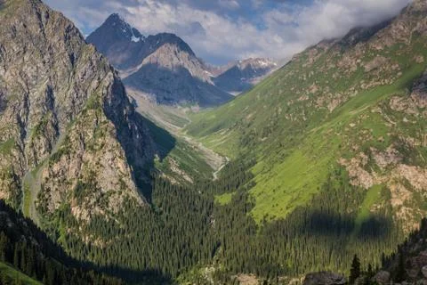 Terskey Ala-Too mountain range in Kyrgyzstan Stock Photos
