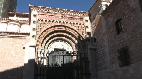 Teruel cathedral mudejar Stock Footage 90762355