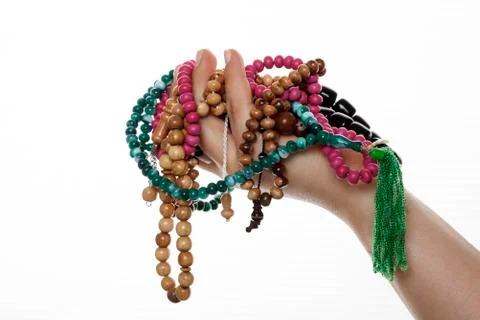 Tesbih in hand Foto stock