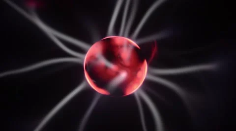 Tesla ball, plasma globe, plasma lamp Stock Footage 45078483