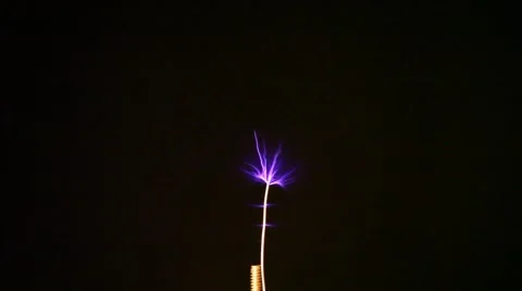 Tesla Coil Discharges Stock Footage 64800146