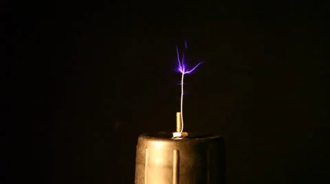 Tesla Coil Discharges Stock Footage 64800149