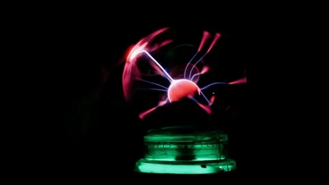 Tesla Electric Plasma Ball Stock Footage 119367089