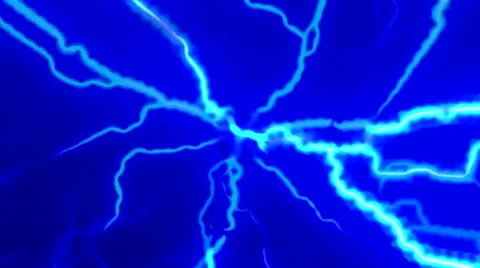 Tesla Lightning Plasma Electric Arcs Seamless Loop Video stock 46483039