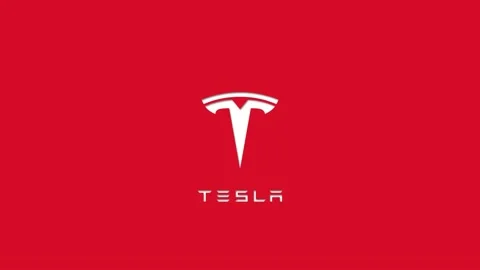 Tesla Logo Cut Out Video stock 157699461