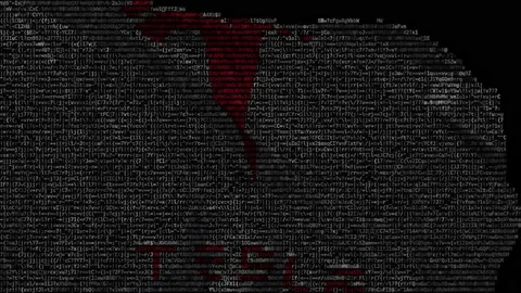 Tesla logo on waving digital flag. Editorial looping animation Stock Footage 145398248