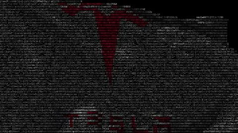 Tesla logo on waving digital flag. Editorial 3d rendering Illustrazione stock
