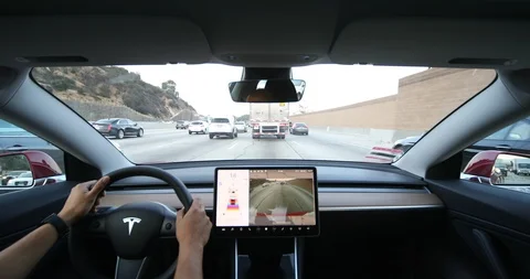 Tesla Model 3 Easter Egg Stock Footage 93247729