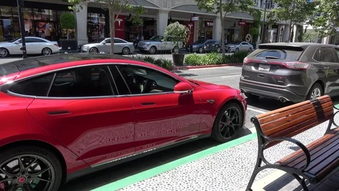 Tesla Model 3 Stock Footage 91188937