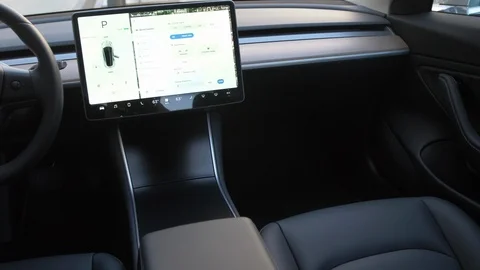 Tesla Model 3 Interior Stock-Footage 93416073