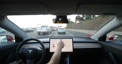 Tesla Model 3 Mars Easter Egg Stock Footage 93243521