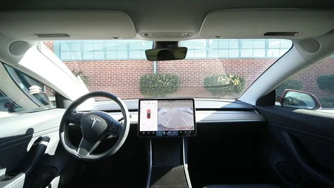 Tesla Model 3 Smart Summon 2 Stock Footage 118394568