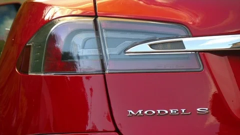 Tesla Model S Stock Footage 80650565