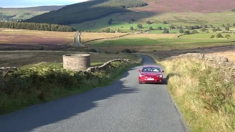 Tesla model S overtaking Video stock 80650063