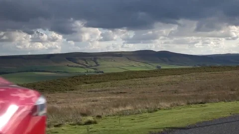 Tesla Model S overtaking Stock Footage