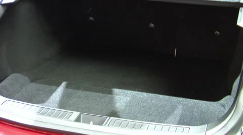 Tesla Model S P90D red Rear Trunk Stock Footage