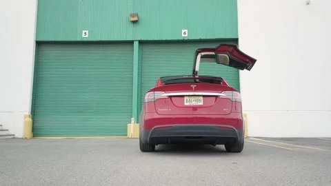 Tesla Model X Stock Footage 131166271