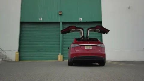 Tesla Model X Stock Footage 131166501