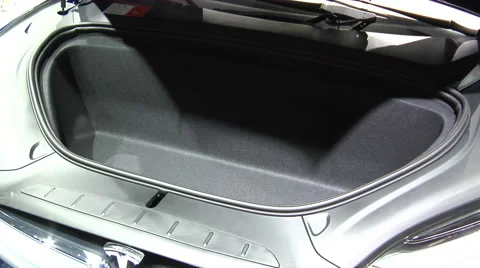 Tesla Model X P100D Front Trunk Stock Footage 68419971