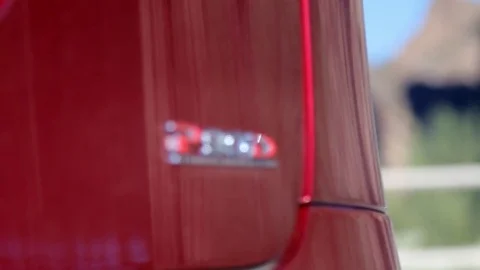 Tesla Model X P90D Logo - Rack Focus Stock-Footage 71209858