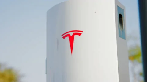 Tesla Supercharger 2 Stock Footage 130296758