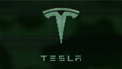 Tesla T Logo Pixel Screen Animation. Fut... | Stock Video | Pond5