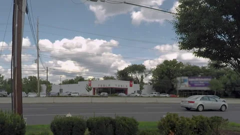 TESLA - VARIOUS BROLL ANGLES, DEALERSHIP, CARS, ELECTRIC VEHICLES Stock Footage 151120904