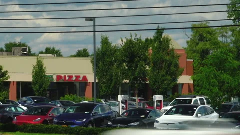 TESLA - VARIOUS BROLL ANGLES, DEALERSHIP, CARS, ELECTRIC VEHICLES Stock Footage 151121699