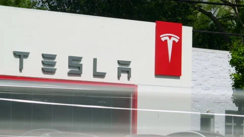TESLA - VARIOUS BROLL ANGLES, DEALERSHIP, CARS, ELECTRIC VEHICLES Stock Footage 151125319