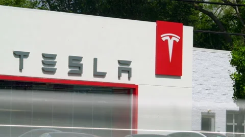 TESLA - VARIOUS BROLL ANGLES, DEALERSHIP, CARS, ELECTRIC VEHICLES Stock Footage 151125418