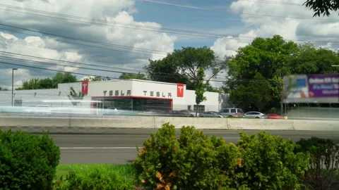 TESLA - VARIOUS BROLL ANGLES, DEALERSHIP, CARS, ELECTRIC VEHICLES Stock Footage 151158144