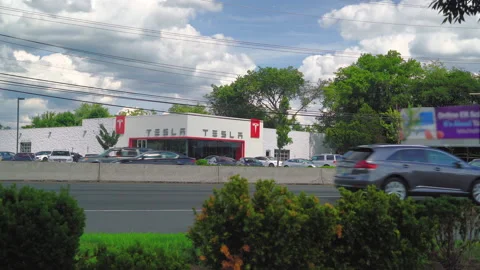 TESLA - VARIOUS BROLL ANGLES, DEALERSHIP, CARS, ELECTRIC VEHICLES Stock Footage 151160579