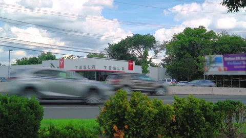 TESLA - VARIOUS BROLL ANGLES, DEALERSHIP, CARS, ELECTRIC VEHICLES Stock Footage 151161069