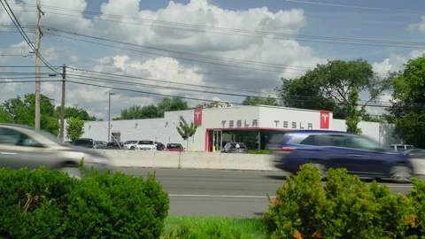 TESLA - VARIOUS BROLL ANGLES, DEALERSHIP, CARS, ELECTRIC VEHICLES Stock Footage 151161184