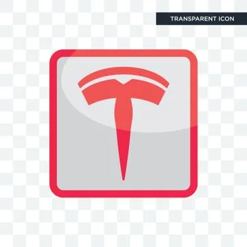 Tesla vector icon isolated on transparent background, tesla logo design Stock Illustration