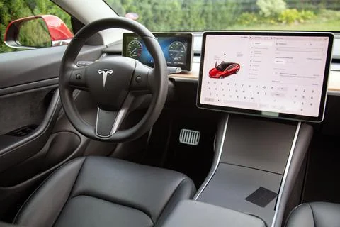 Tesla's interior Stock Photos