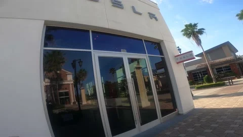 Tesla's store front Stock Footage 156133624