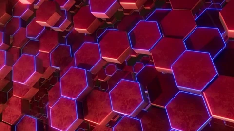 Tessallating Hexagon Columns Background Stock Footage 262631530