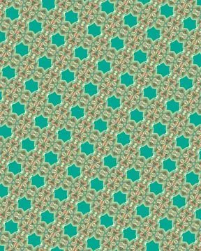 Tessellated decorative backdrop with primrose, soft fern, storm green, cedar woo Stock Illustration