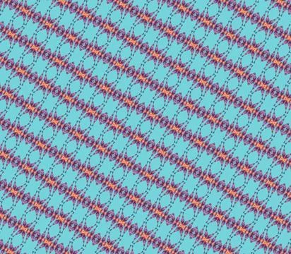 Tessellated decorative backdrop rendered in deep eggplant, muted red, retro cyan Stock Illustration